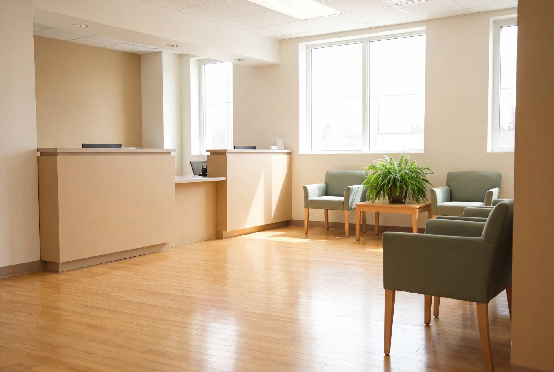 A tidy office after a commercial clean